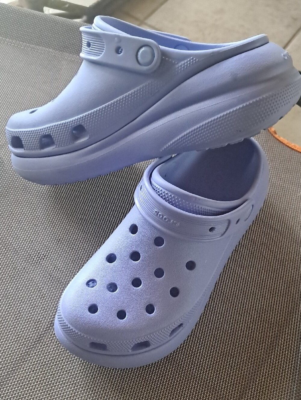 CROCS Ladies Lavender Slip-On Clog with Heel Strap - Picture 2 of 4